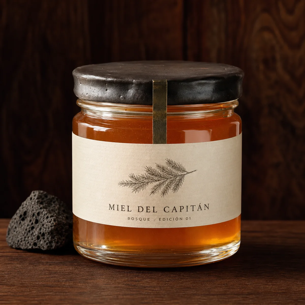 Frasco de miel silvestre del Capitán