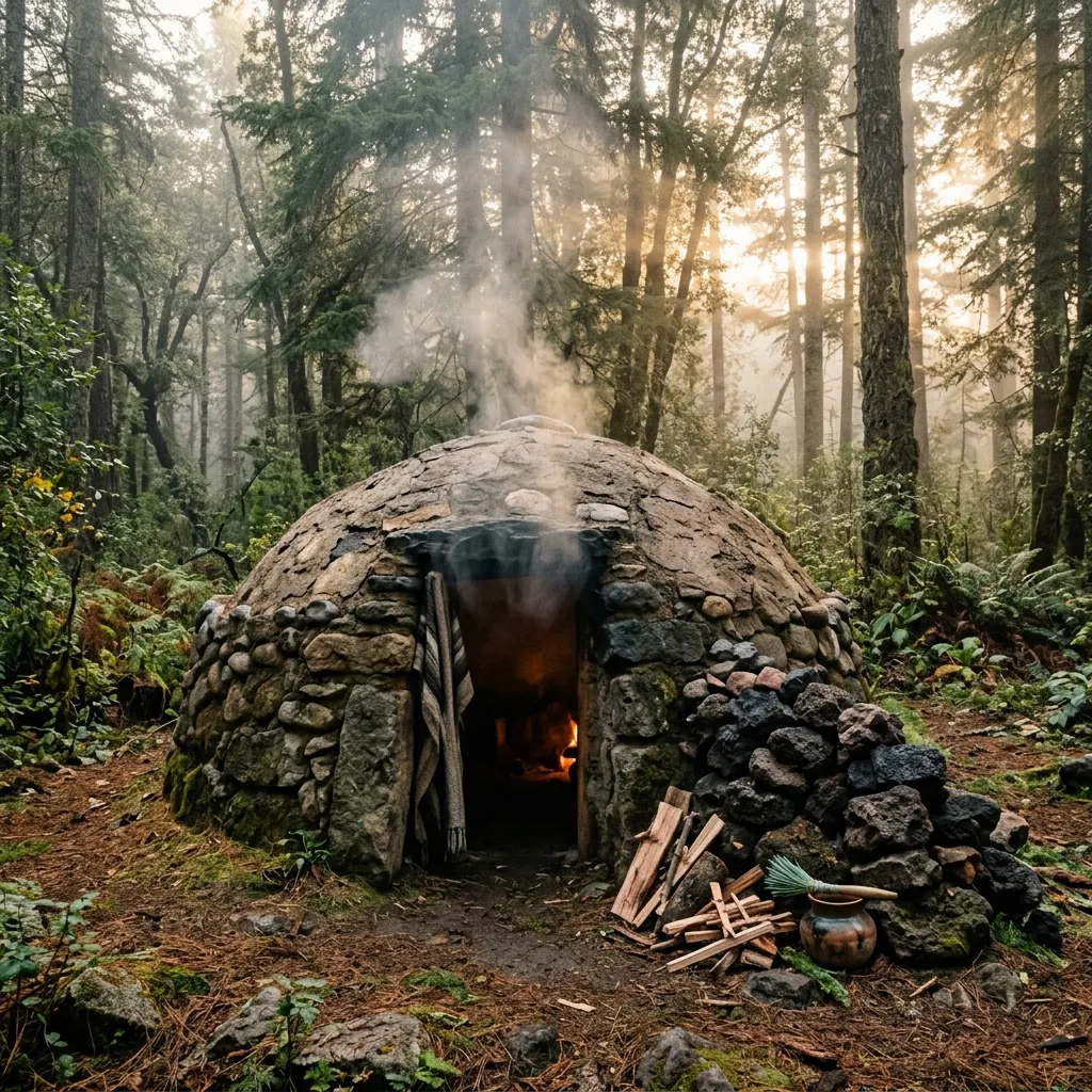 Cabaña de wellness y temazcal